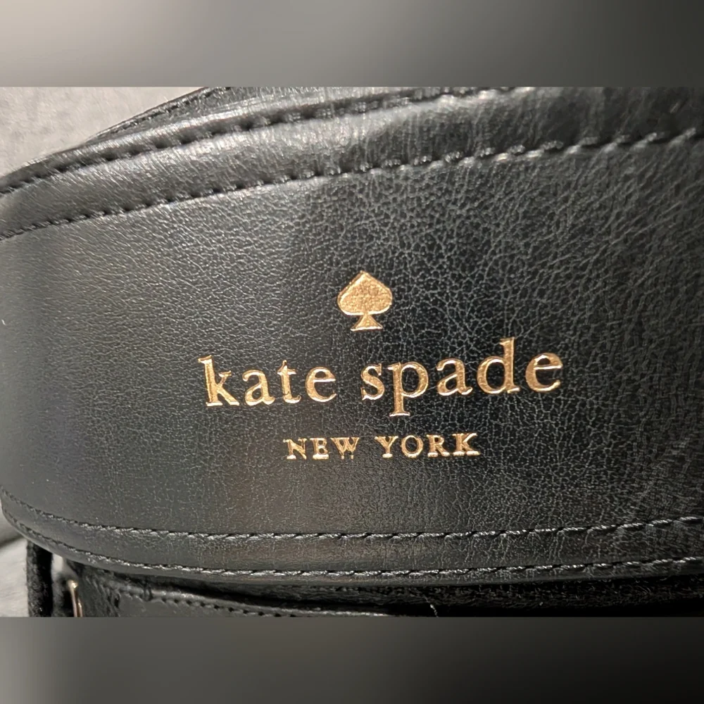 Kate Spade Black Leather Ankle Boots